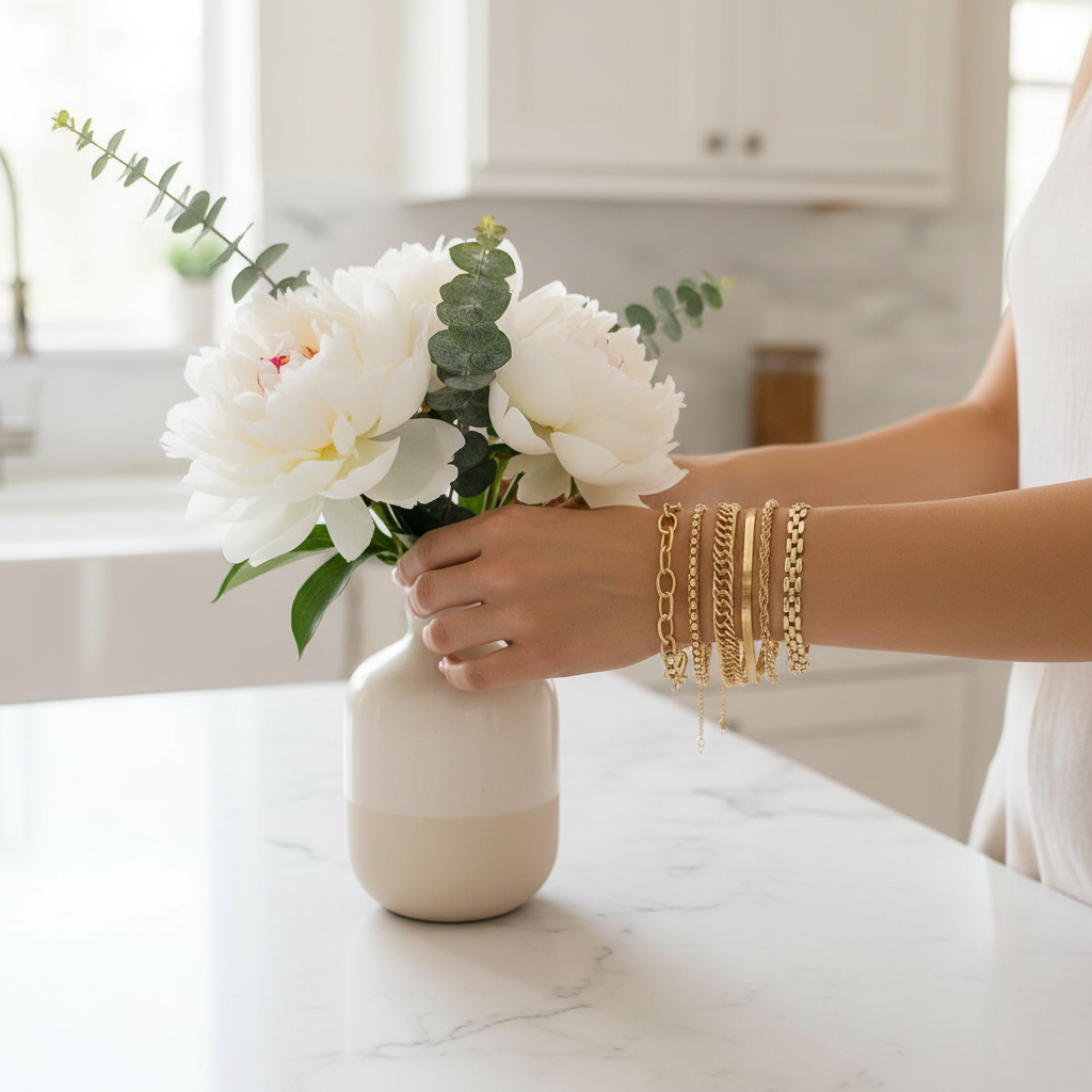 Maison Stack Gold Wrist 1