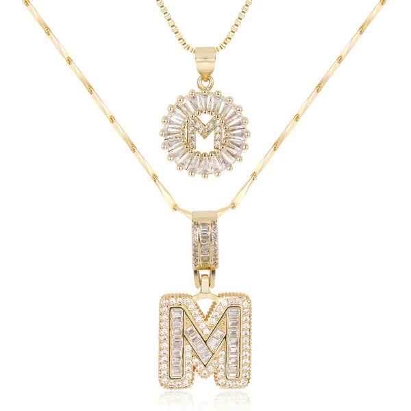 18k Gold Plated 2-piece Initial Necklace | Zilènne