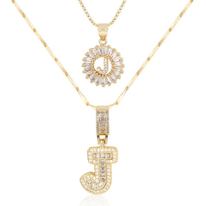18k Gold Plated 2-piece Initial Necklace | Zilènne