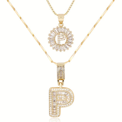 18k Gold Plated 2-piece Initial Necklace | Zilènne