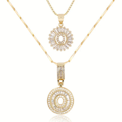 18k Gold Plated 2-piece Initial Necklace | Zilènne