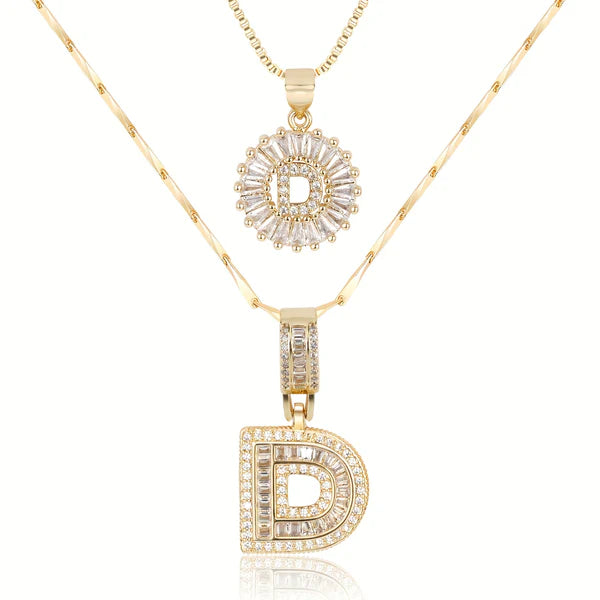 18k Gold Plated 2-piece Initial Necklace | Zilènne