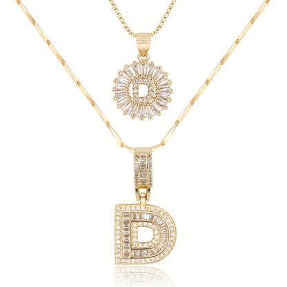 18k Gold Plated 2-piece Initial Necklace | Zilènne