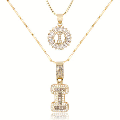 18k Gold Plated 2-piece Initial Necklace | Zilènne