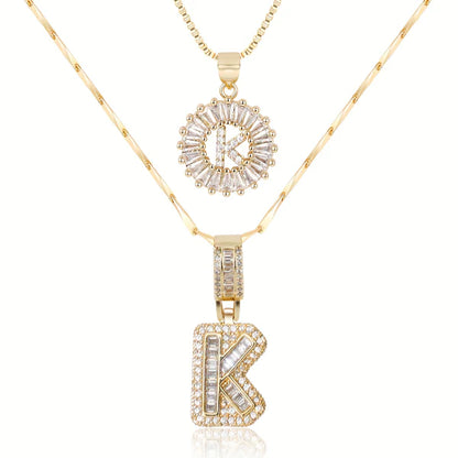 18k Gold Plated 2-piece Initial Necklace | Zilènne