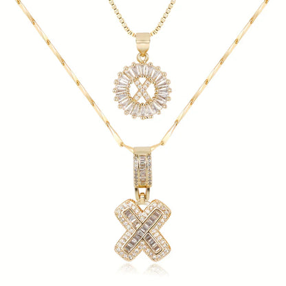 18k Gold Plated 2-piece Initial Necklace | Zilènne
