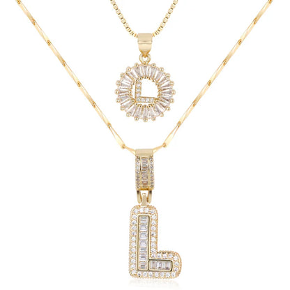 18k Gold Plated 2-piece Initial Necklace | Zilènne