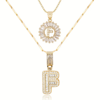 18k Gold Plated 2-piece Initial Necklace | Zilènne
