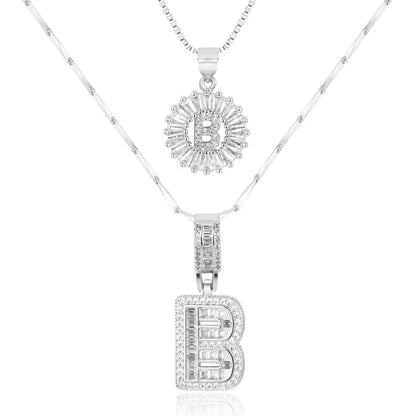 18k Gold Plated 2-piece Initial Necklace | Zilènne