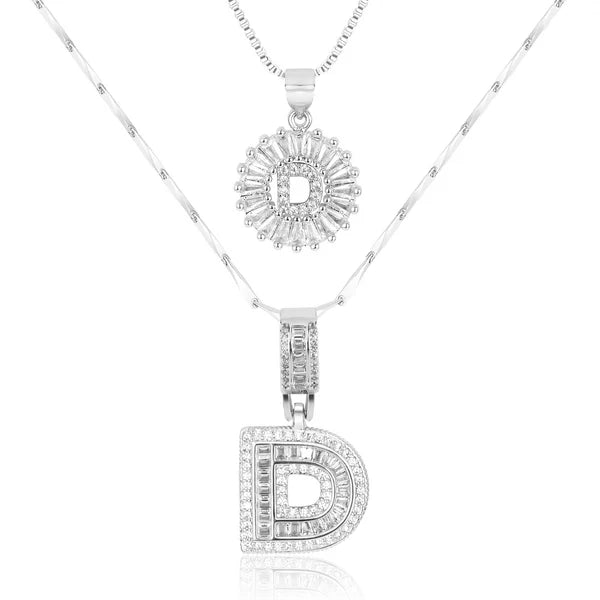 18k Gold Plated 2-piece Initial Necklace | Zilènne