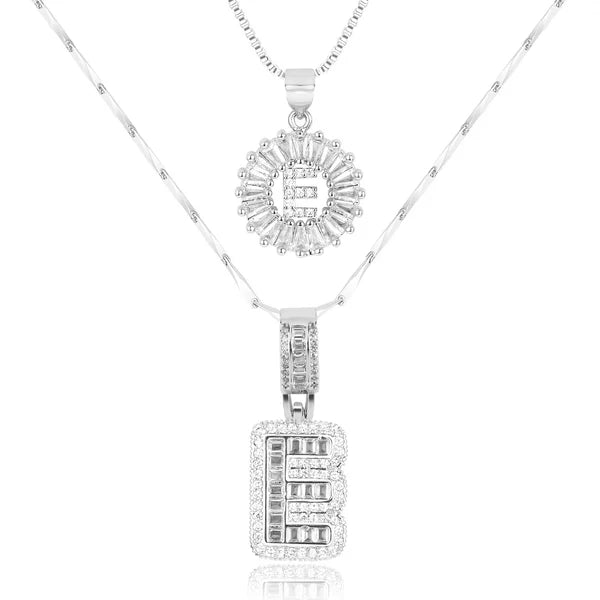 18k Gold Plated 2-piece Initial Necklace | Zilènne