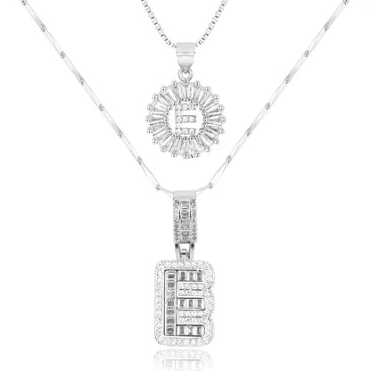 18k Gold Plated 2-piece Initial Necklace | Zilènne