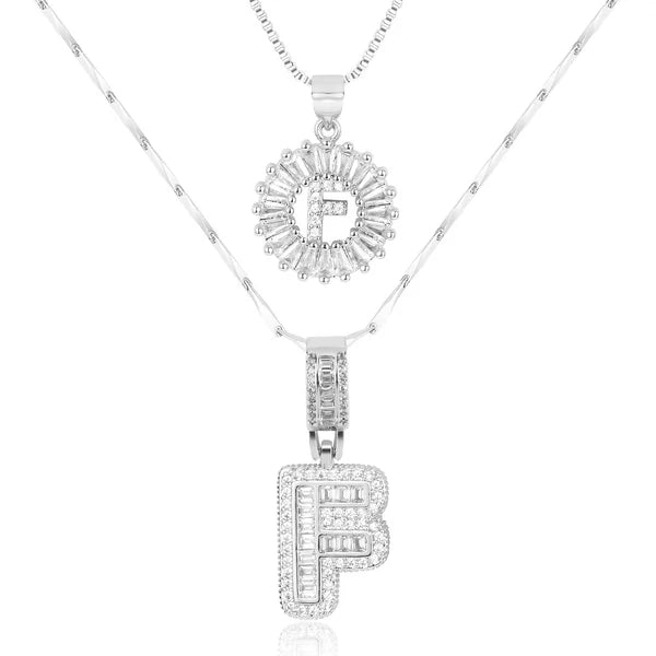 18k Gold Plated 2-piece Initial Necklace | Zilènne