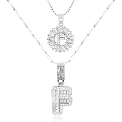18k Gold Plated 2-piece Initial Necklace | Zilènne