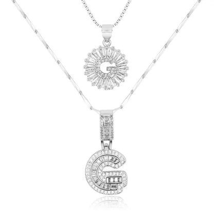18k Gold Plated 2-piece Initial Necklace | Zilènne