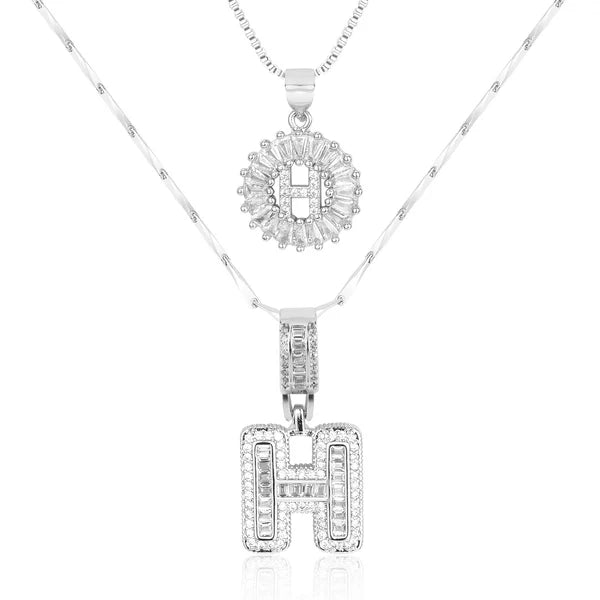 18k Gold Plated 2-piece Initial Necklace | Zilènne