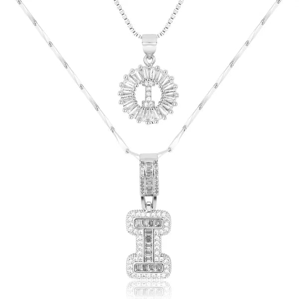 18k Gold Plated 2-piece Initial Necklace | Zilènne