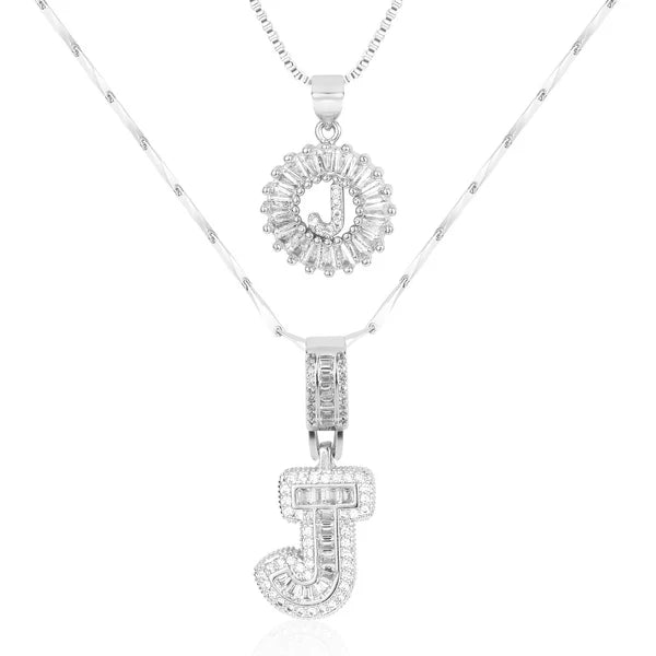 18k Gold Plated 2-piece Initial Necklace | Zilènne