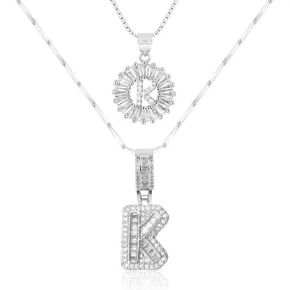18k Gold Plated 2-piece Initial Necklace | Zilènne
