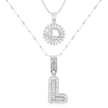 18k Gold Plated 2-piece Initial Necklace | Zilènne