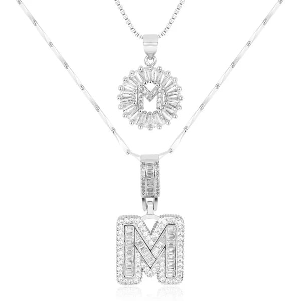 18k Gold Plated 2-piece Initial Necklace | Zilènne