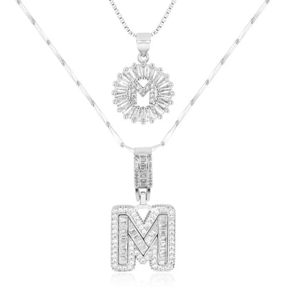 18k Gold Plated 2-piece Initial Necklace | Zilènne