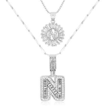 18k Gold Plated 2-piece Initial Necklace | Zilènne
