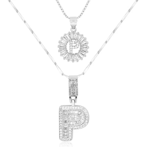 18k Gold Plated 2-piece Initial Necklace | Zilènne
