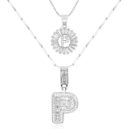 18k Gold Plated 2-piece Initial Necklace | Zilènne