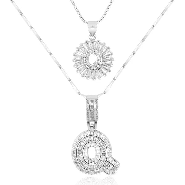 18k Gold Plated 2-piece Initial Necklace | Zilènne