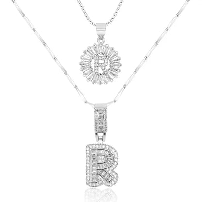18k Gold Plated 2-piece Initial Necklace | Zilènne