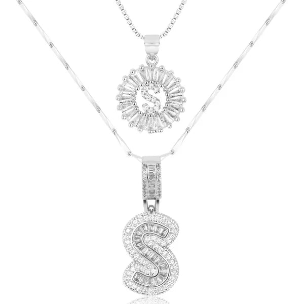 18k Gold Plated 2-piece Initial Necklace | Zilènne