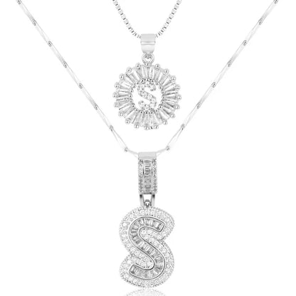 18k Gold Plated 2-piece Initial Necklace | Zilènne