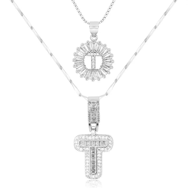 18k Gold Plated 2-piece Initial Necklace | Zilènne
