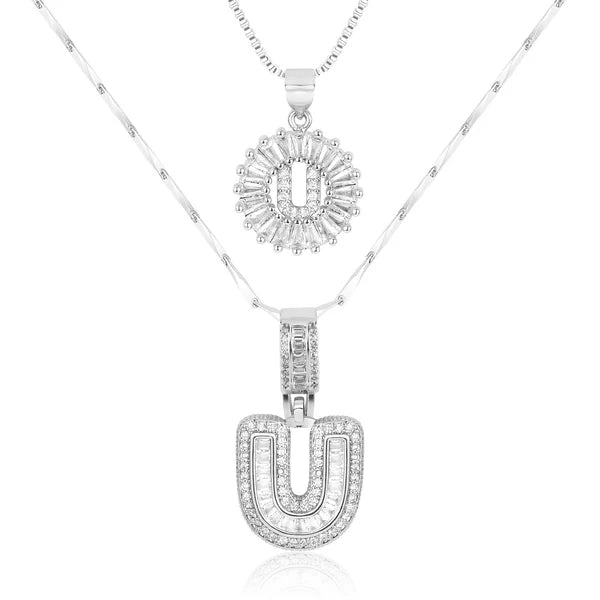 18k Gold Plated 2-piece Initial Necklace | Zilènne