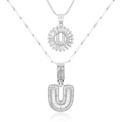 18k Gold Plated 2-piece Initial Necklace | Zilènne
