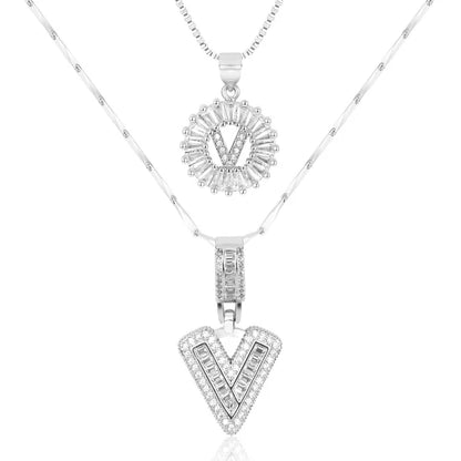 18k Gold Plated 2-piece Initial Necklace | Zilènne