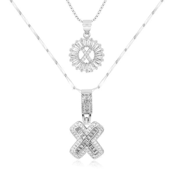 18k Gold Plated 2-piece Initial Necklace | Zilènne
