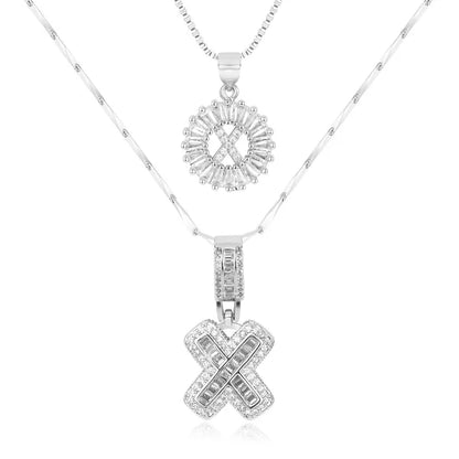 18k Gold Plated 2-piece Initial Necklace | Zilènne