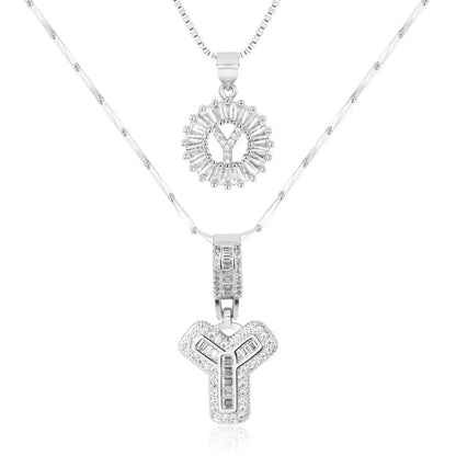 18k Gold Plated 2-piece Initial Necklace | Zilènne