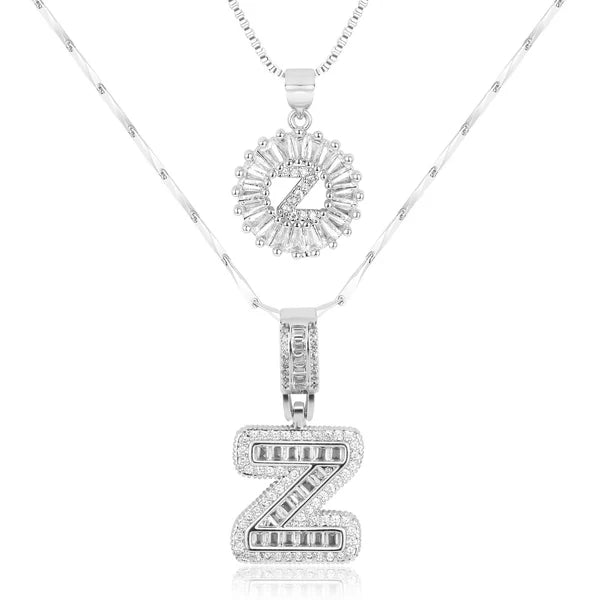 18k Gold Plated 2-piece Initial Necklace | Zilènne