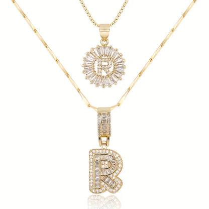 18k Gold Plated 2-piece Initial Necklace | Zilènne