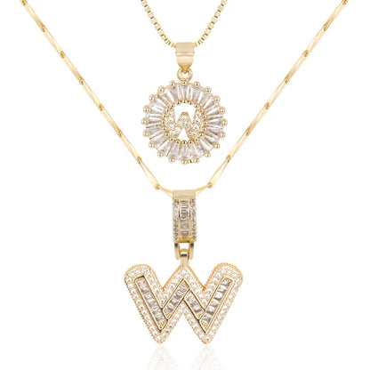 18k Gold Plated 2-piece Initial Necklace | Zilènne