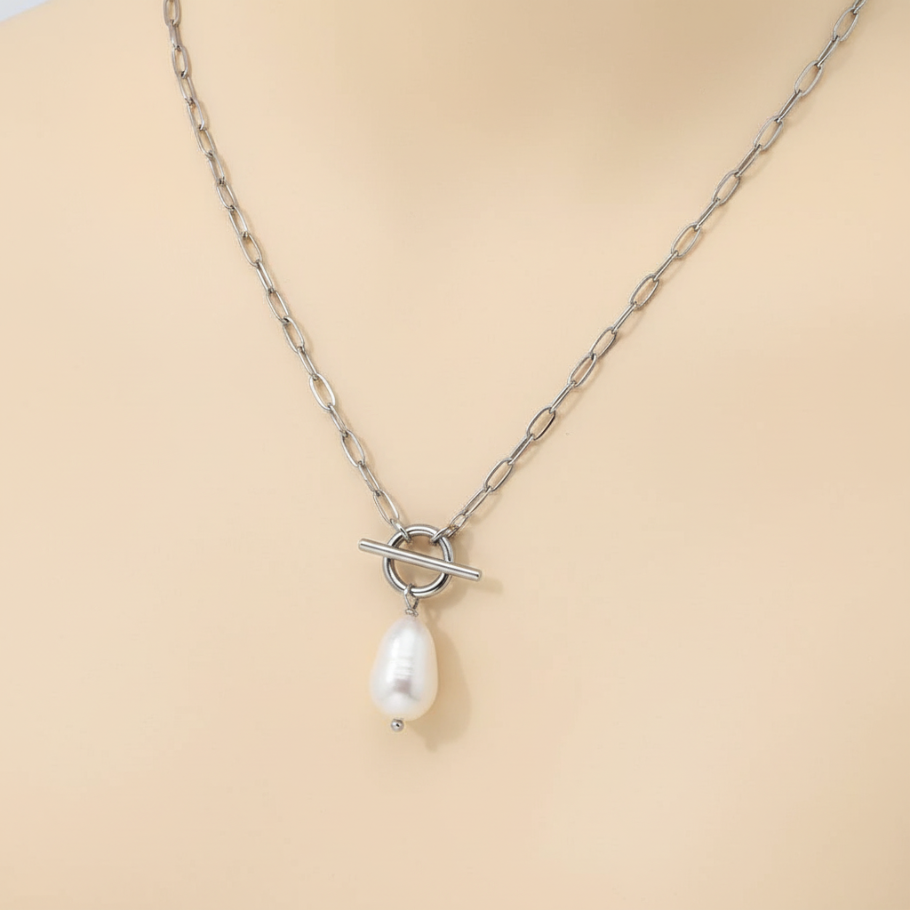 Pearl Choker Silver Product Angle