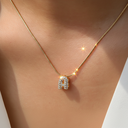 Zirconia Initial Gold Detail 1