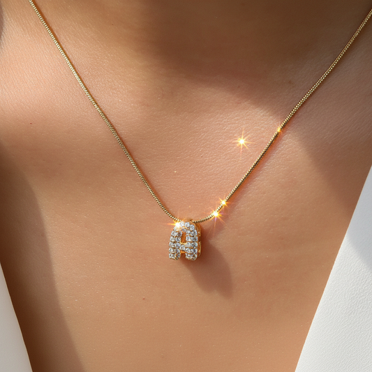 Zirconia Initial Gold Detail 1