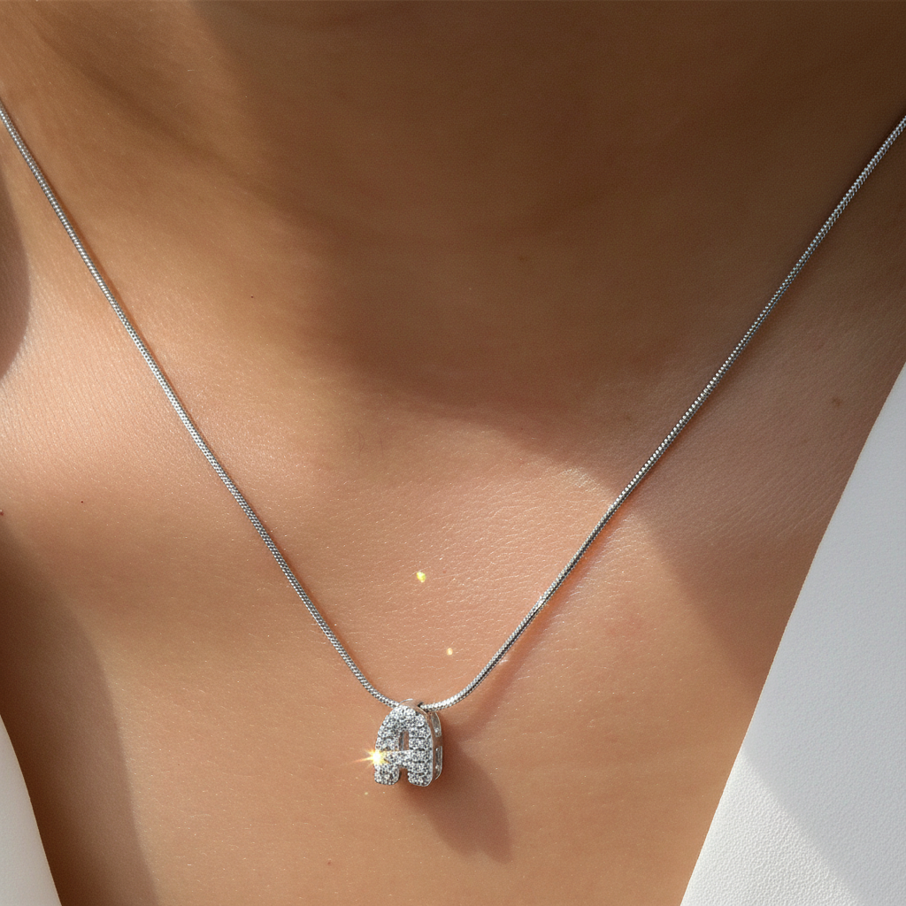 Zirconia Initial Silver Detail 1